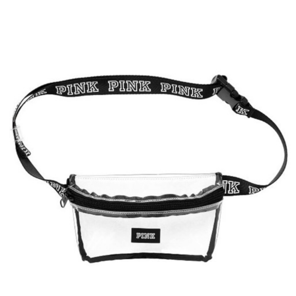 Pink Victoria Secret clear fanny pack NEW